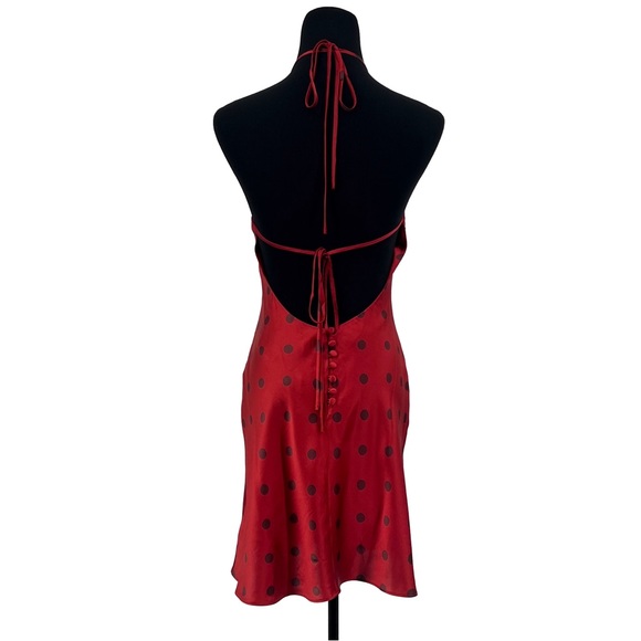 Reformation Red Polka Dot Halter Slip small
In Hot to Dot Jennis Silk Dress - Picture 5 of 7